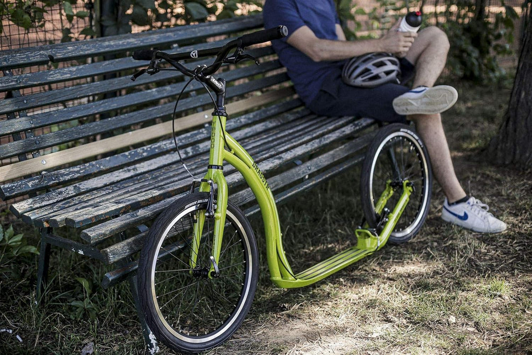 Yedoo Dragstr Tretroller - bis 150 kg, Kickscooter mit Luftreifen 20/20 - Roller Scooter für Erwachs