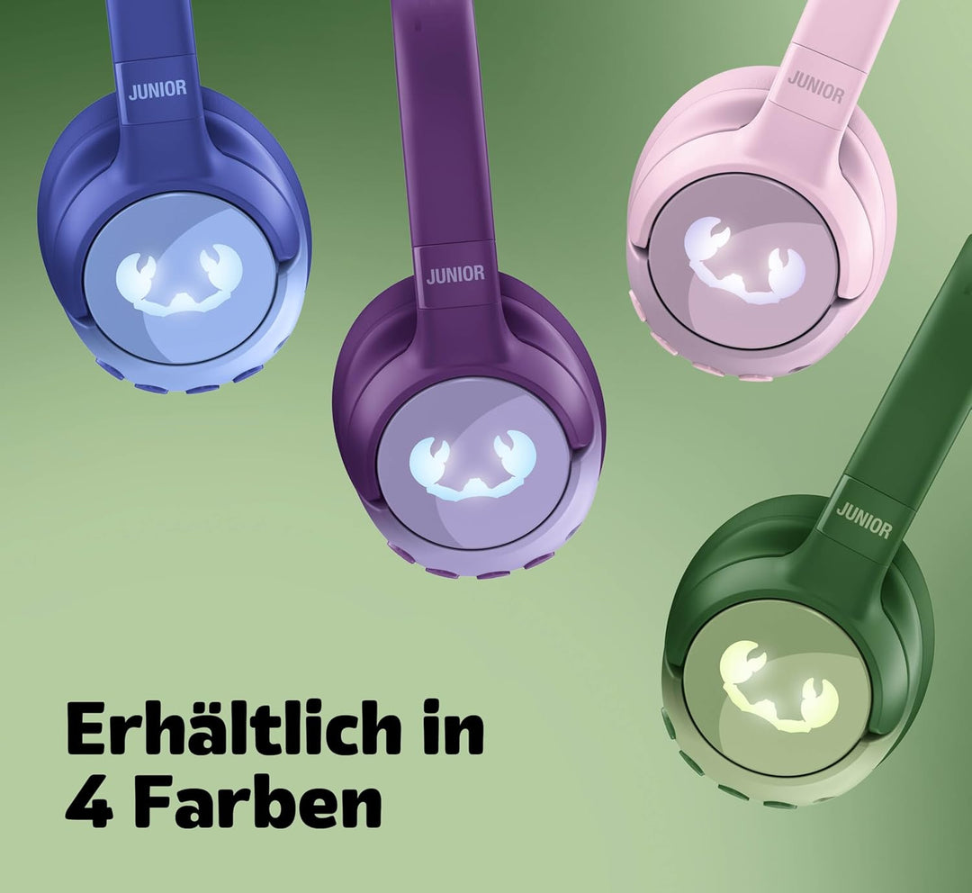 Fresh 'n Rebel Clam Junior, Bluetooth-Kopfhörer für Kinder mit aktiver Geräuschunterdrückung, sicher