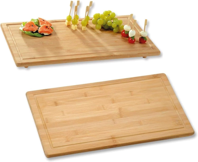 Kesper - 2 Stück Schneide- und Abdeckplatte - 100% FSC Bambusholz - 50 x 28 x 4 cm - Ceranfeldabdeck