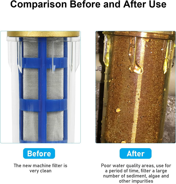 Wasserfilter Wiederverwendbare, Spin-Down-Sediment-Wasserfilter mit Male Thread, Wasser-Vorfilter-Se