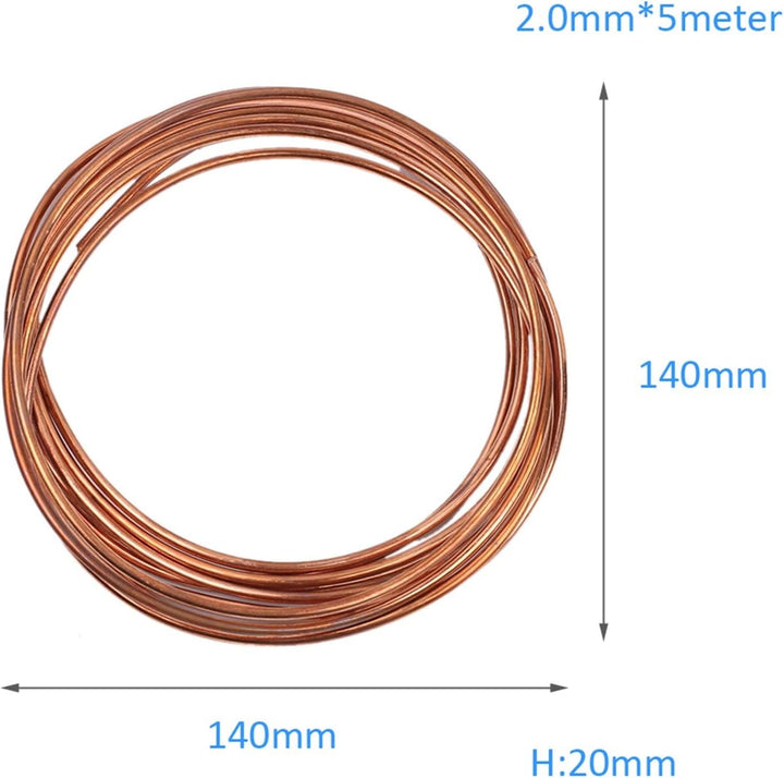 Zxxin-Reines Kupferdraht 2/3/4mm, DIY, blosser Kabelkupferdraht für Heimwerker, Mehrzweckdraht (Läng