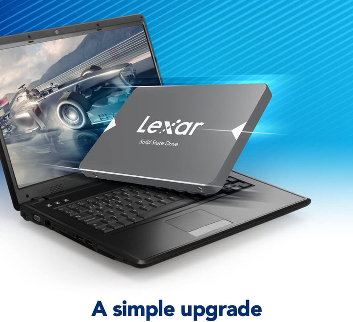 Lexar NS100 2,5" SATA III (6Gb/s) Interne SSD 128GB, Solid-State-Laufwerk, Bis zu 520 MB/s Lesen, fü