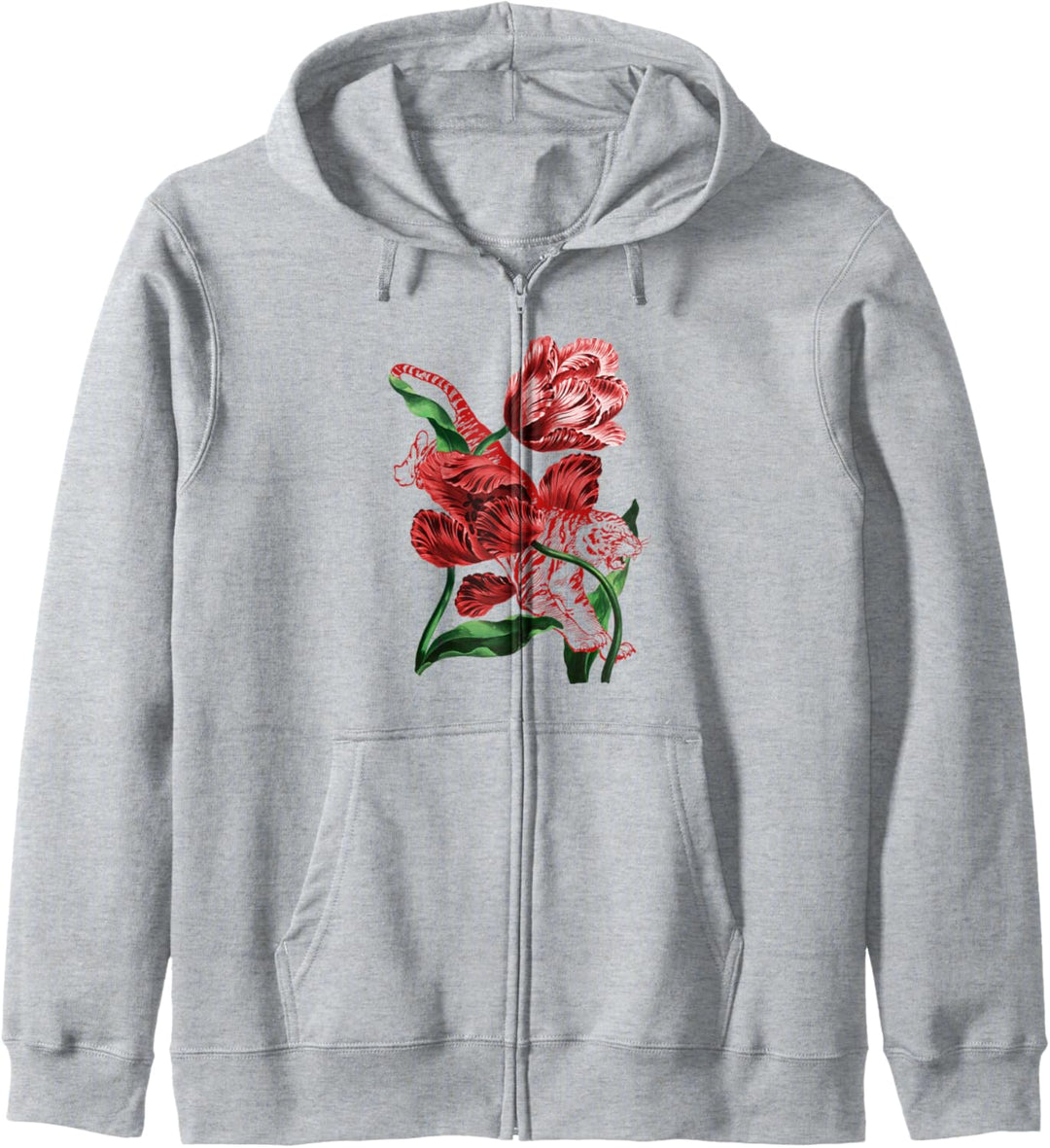 Tigerblumen Natur Kapuzenjacke
