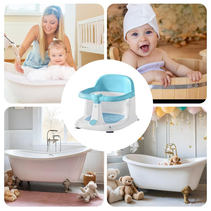 Badesitz Baby 6 Monate | Babybadsitz | Babys Badewanne Stuhl mit 4 Saugnapfern ohne Rutsch | Kleinki