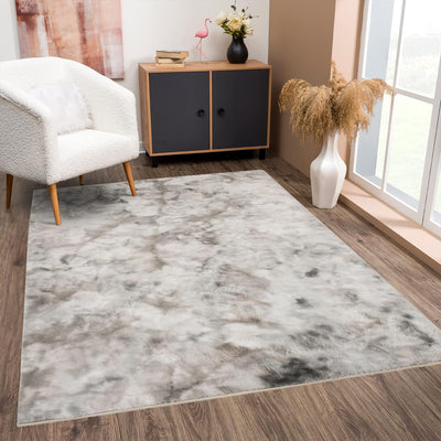 payé Teppich Wohnzimmer Hochflor - Beige - 160x230cm - Kuschelig Super Soft Weich Touch - Schlafzimm