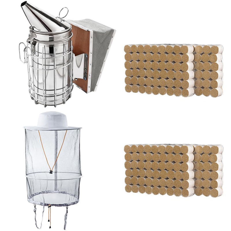 HunterBee Bee Hive Smoker Imkereiausrüstung,Imkerei-Werkzeugset,Bienenstock-Raucher,Imkerzubehör für