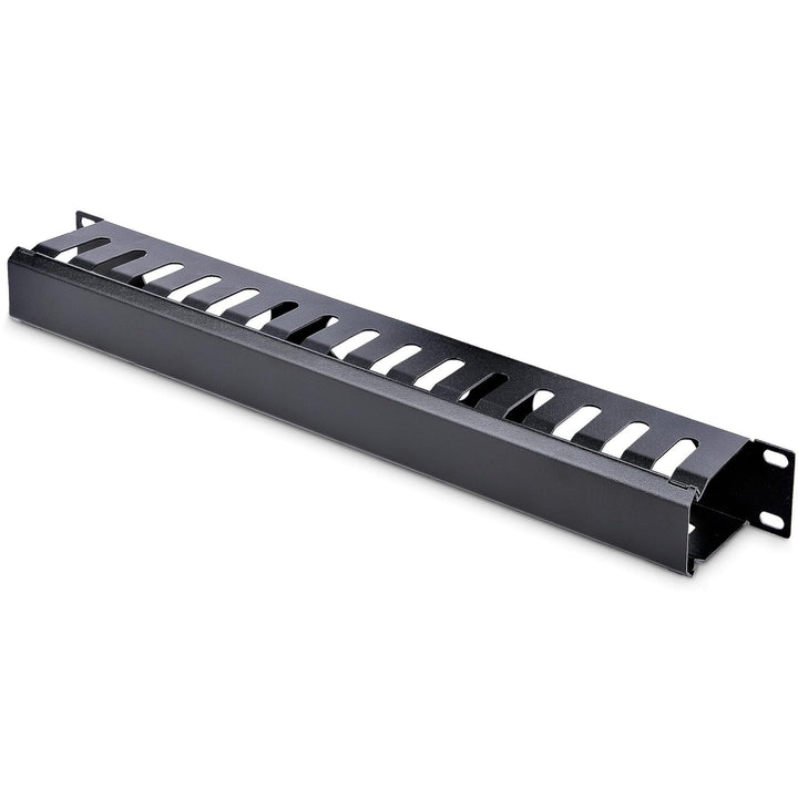 StarTech.com Horizontaler 1HE Rack Finger Kabelkanal mit Abdeckung - 19" Netzwerk/serverschrank Fing