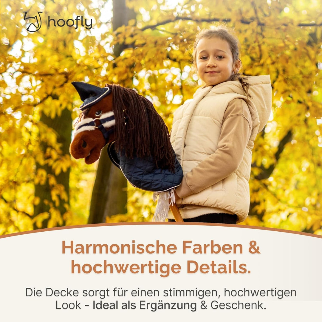 Hobby Horse Zubehör – Decke in Blau, weich &amp; strapazierfähig [TÜV geprüft], hochwertige &amp; stilvolle