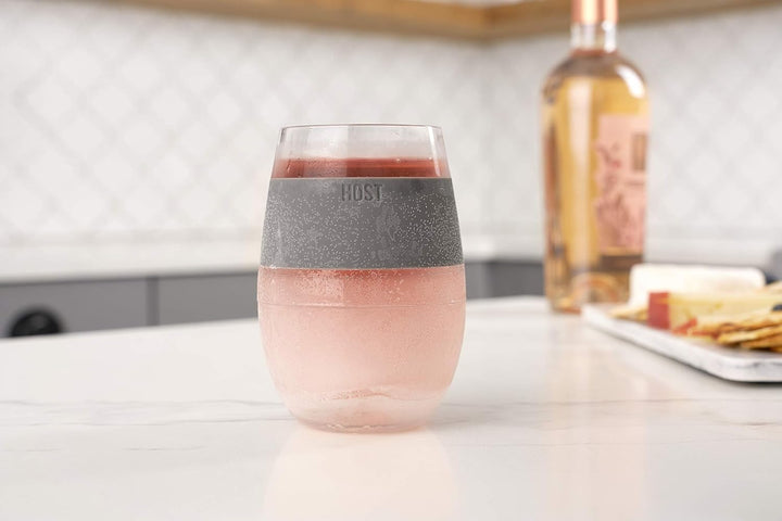 Host 2962 8.5 Ounce Freeze Cooling Wine Glasses - Kunststoff Clear 11.7094 x 1.34 x 8.20 cm Grau Set