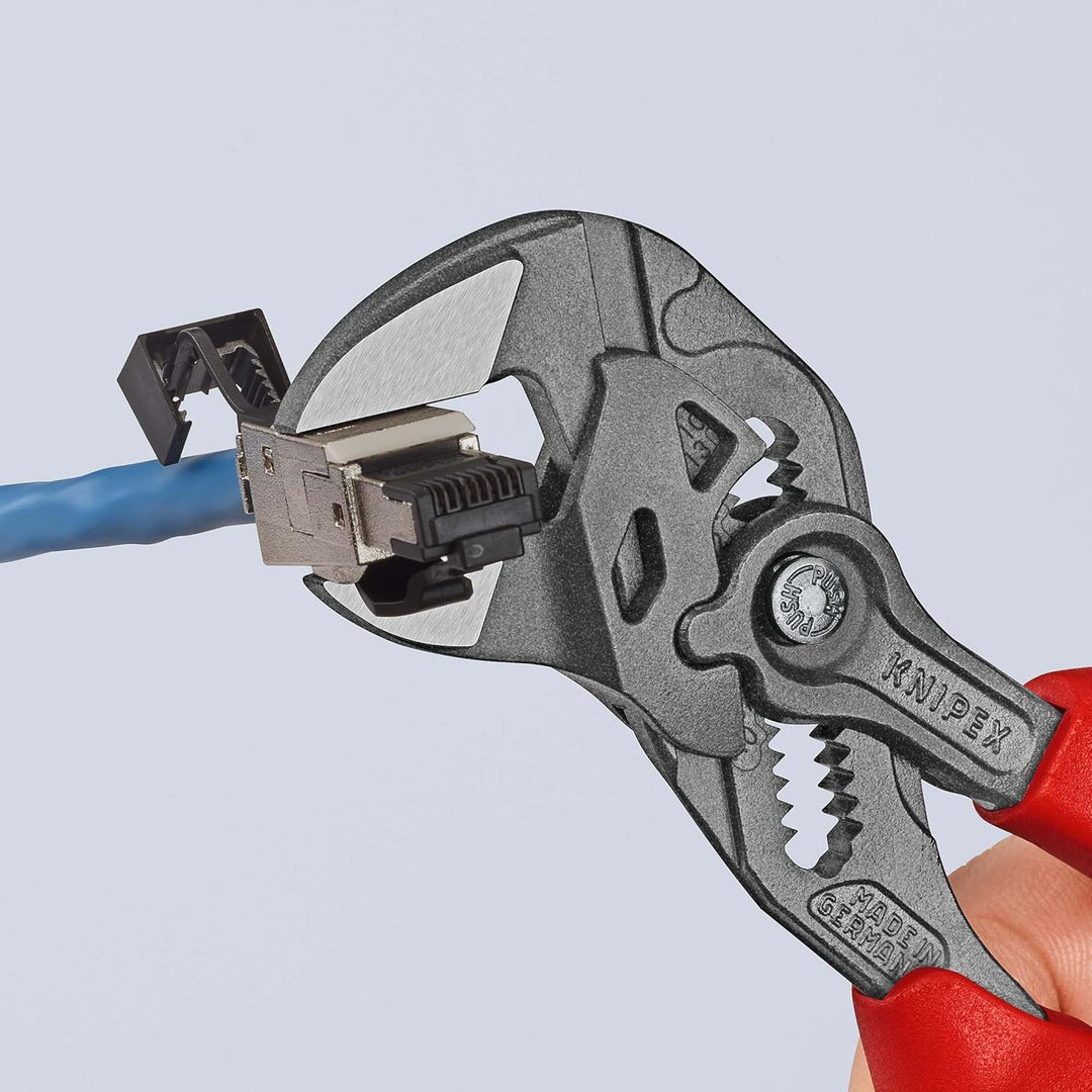 KNIPEX Zangenschlüssel, Multi-Schraubenschlüssel, Chrom-Vanadium, atramentiert, mit 2K-Griffen, 180