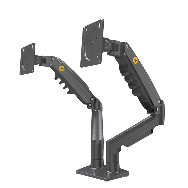 Ergosolid Desktop-Halterung für 2 PC-Bildschirme (17-27 Zoll), verstellbar in Mehreren Achsen, Drehg