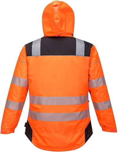 Portwest T400OBR4XL Vision Regen- und Warnschutzjacke, Grösse 4XL, Orange/Schwarz 4XL Orange / Schwa