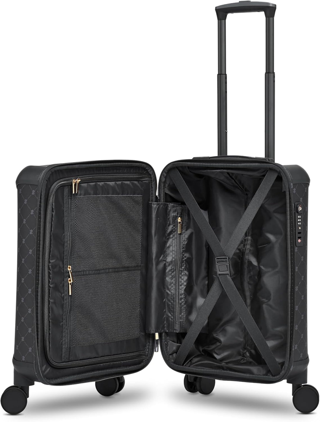 Lazarotti Kleiner Kabinen-Koffer|Cabin-Trolley 38 x 22 x 55 cm | leichtes hybrides Material mit Logo