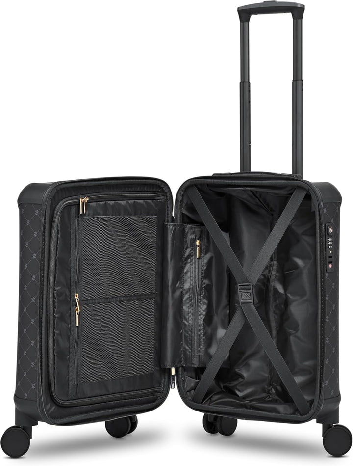 Lazarotti Kleiner Kabinen-Koffer|Cabin-Trolley 38 x 22 x 55 cm | leichtes hybrides Material mit Logo