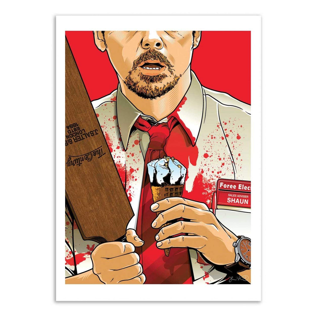Wall Editions Art-Poster - Shaun of The Dead - Joshua Budich