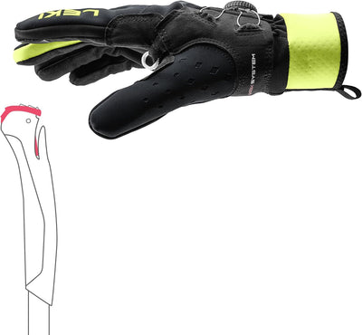 LEKI PRC Boa Shark Handschuhe EU 10 black-neon yellow, EU 10 black-neon yellow