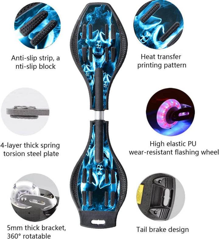 Waveboard Kinder Street Surfen Caster Torsion Skateboard Double Decks Casterboards für Wave/Surf Wav