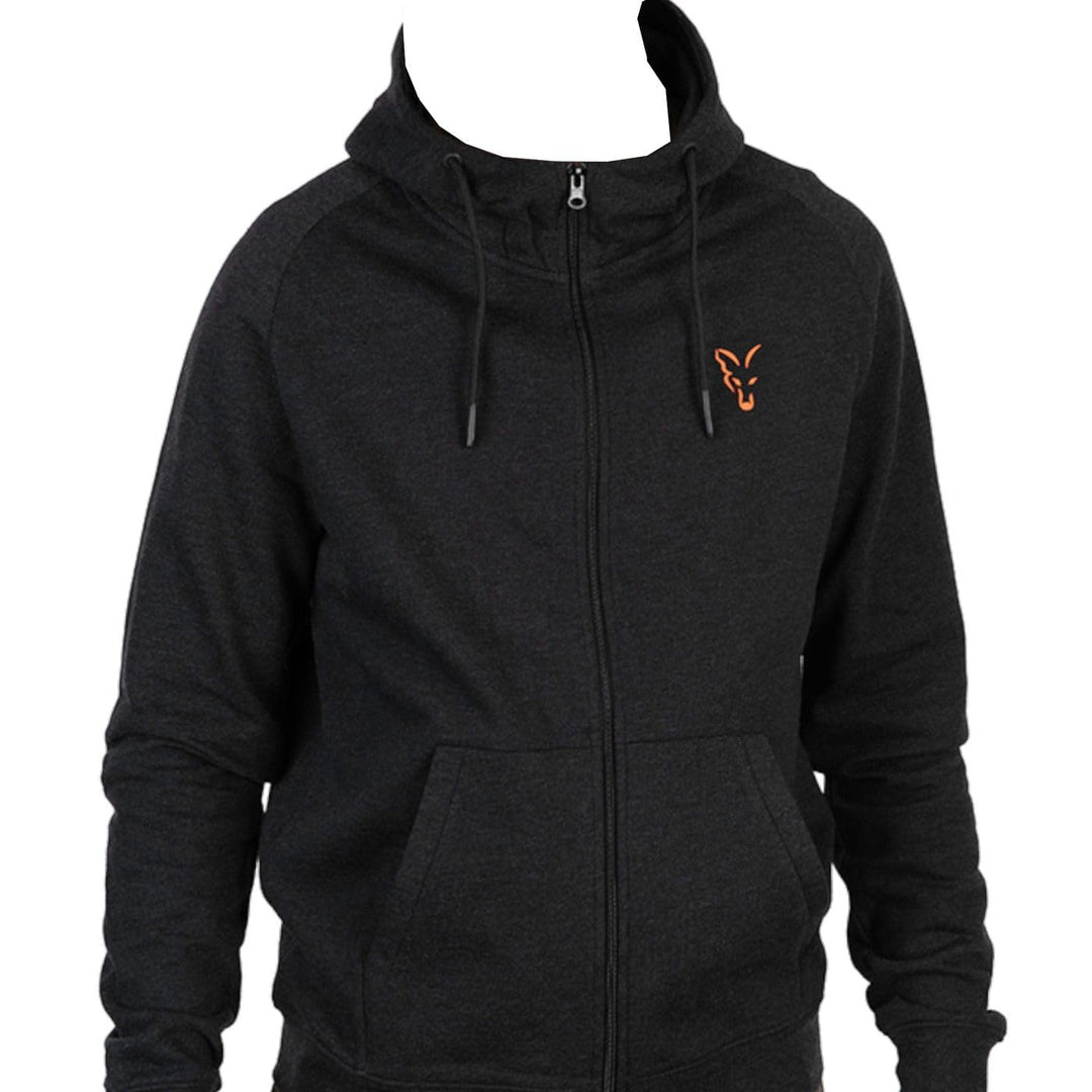 Fox Collection Lw Hoody Black & Orange - Angelpullover, Grösse:XXL