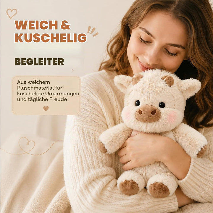 JIASHA Running Cow Plush 45cm, Laufendes Kuh Kuscheltier B, B