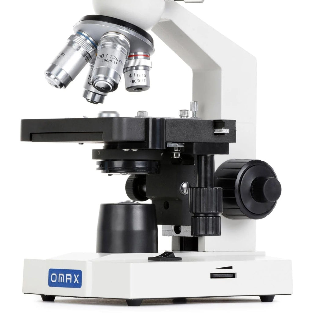 AmScope M82ES OMAX Labor-LED-Verbund-Binokularmikroskop mit Mechanischem Doppelschichttisch und koax