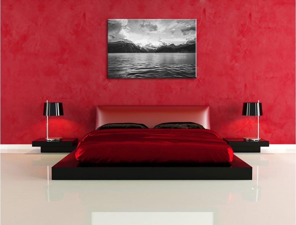 Pixxprint Landschaft im Norden als Leinwandbild | Grösse: 100x70 cm | Wandbild | Kunstdruck | fertig