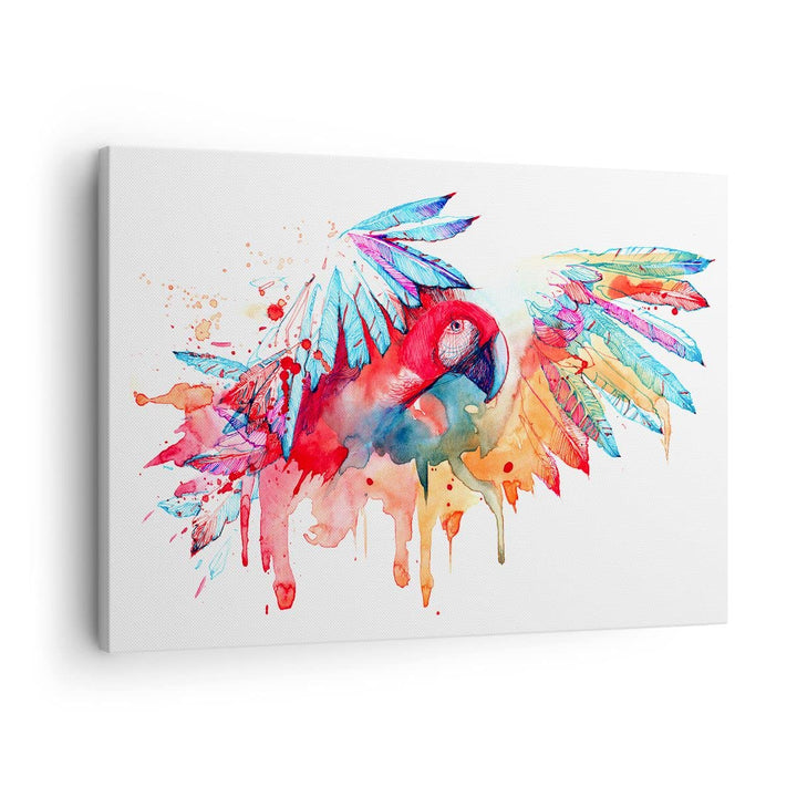 Bilder auf Leinwand Natur Malerei Papagei Kinder Leinwandbild 70x50cm Wandbilder Dekoration Wohnzimm