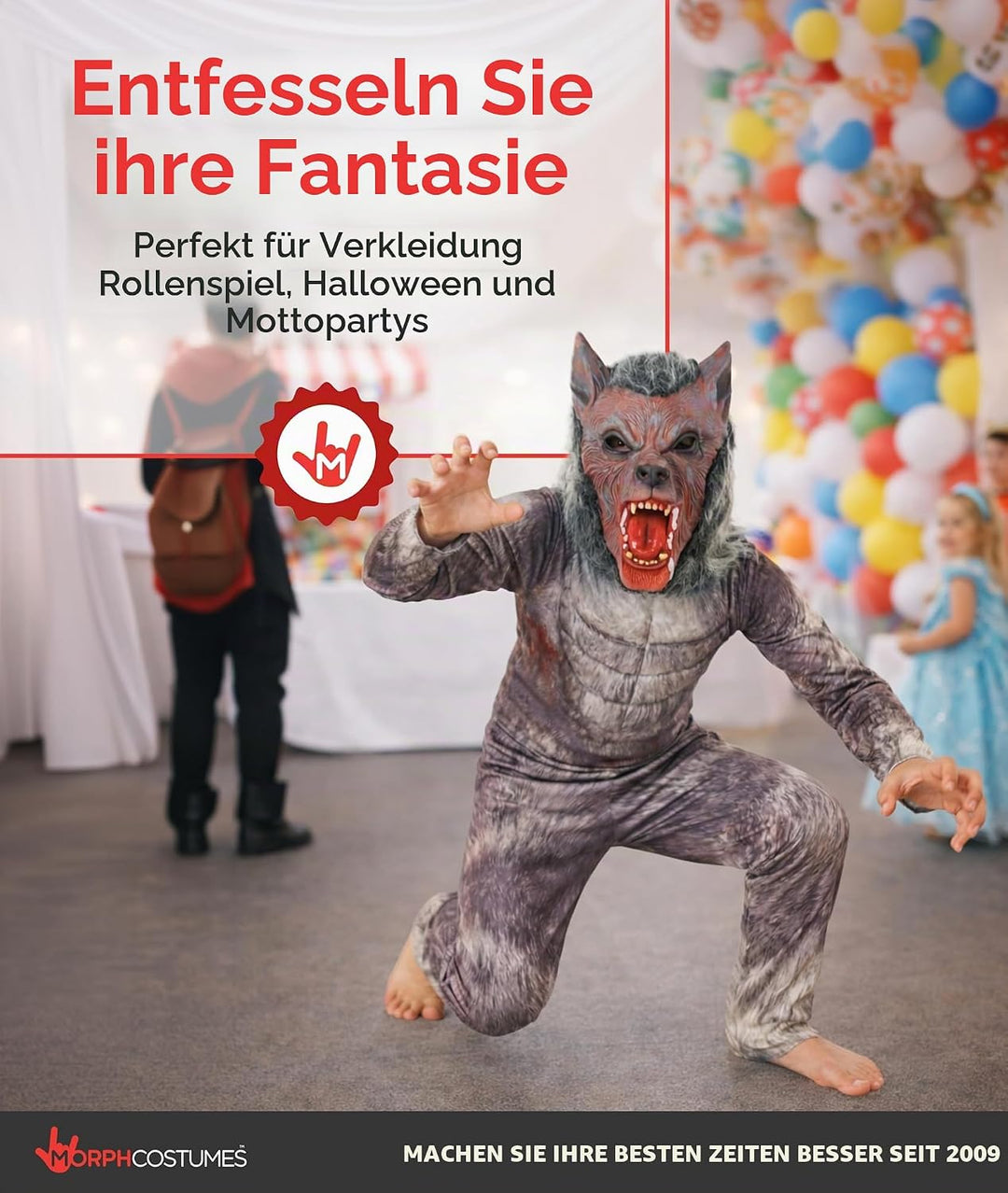 Morph Halloween Kostüm Kinder, Werwolf Kostüm Kinder, Kostüm Werwolf Kinder, Werwolf Kinder Kostüm,