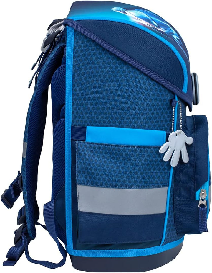 Belmil ergonomischer Schulranzen Set mit Regenschutz 5 -teilig für Kinder 1-4 Klasse Grundschule/ Br