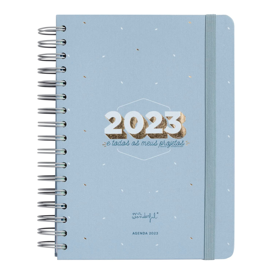 Mr. Wonderful - Jahresplaner Office 2023 Diária - 2023 und alle Meus Projetos, blau, WOA2212424PTZ0