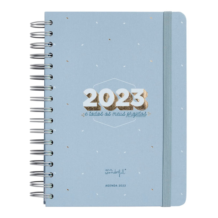 Mr. Wonderful - Jahresplaner Office 2023 Diária - 2023 und alle Meus Projetos, blau, WOA2212424PTZ0