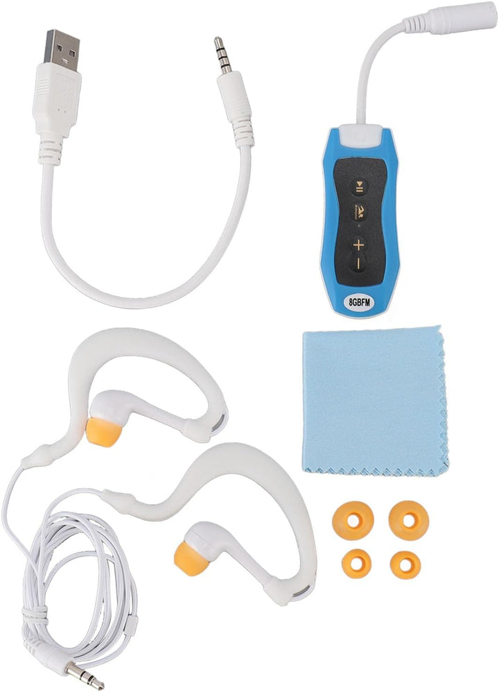 Zunate Ohrhörer-Unterwasser-MP3-Player, Wasserdichter Streaming-Musikplayer mit Kopfhörer Zum Schwim