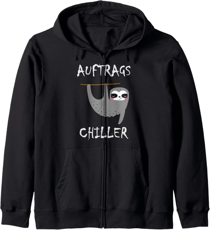 Auftrags-Chiller Geschenk / Faultier Outfit für Faule Kapuzenjacke