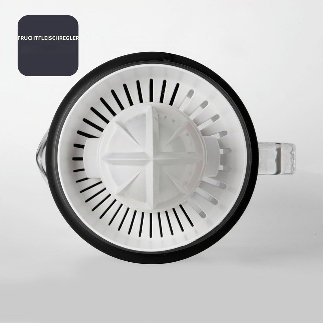 BLACK+DECKER Elektrische Zitruspresse | BXCJ30E | 30W | 1 Liter | Mit Glaskanne | Weiss-Transparent