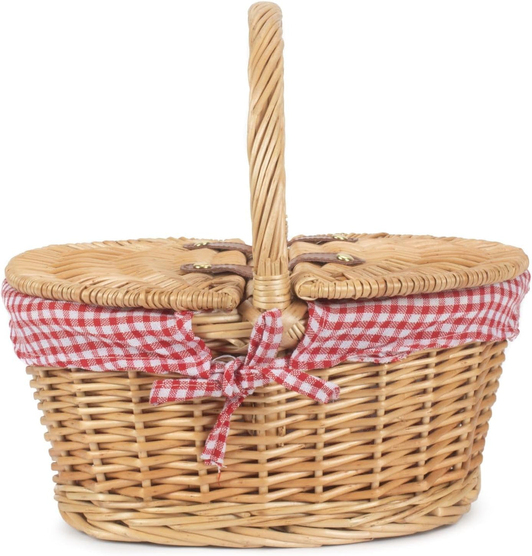 Red Hamper Picknick-Korb für Kinder, oval, gefüttert, mit Deckel