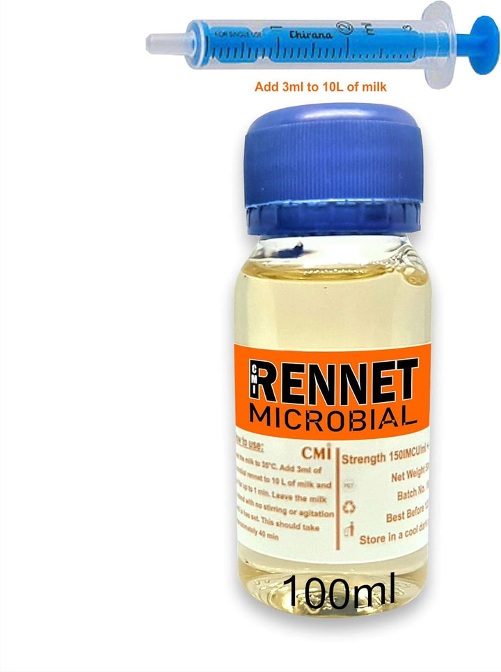 rennet Mikrobielles flüssiges Gerinnungsmittel 100 ml | 3 ml pro 10 l Milch hinzufügen | Cuajo, Cagl