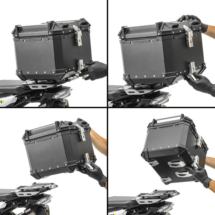 Alu Topcase für BMW R 1200 GS / Adventure Aluminium Bagtecs XB45 silber