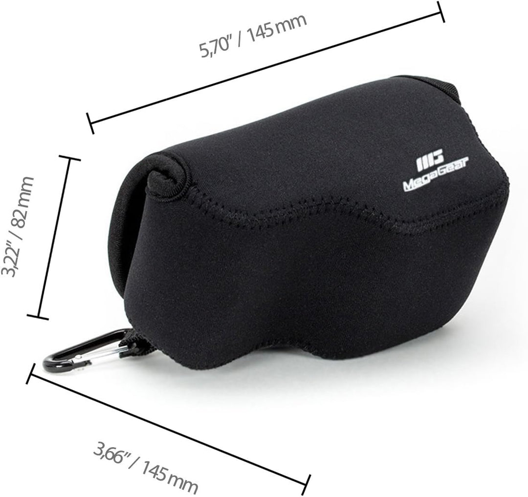 MegaGear "Ultra Light" Neoprene Kameratasche Für Sony A6000 mit 16-50 Objektiv (Schwarz), Schwarz