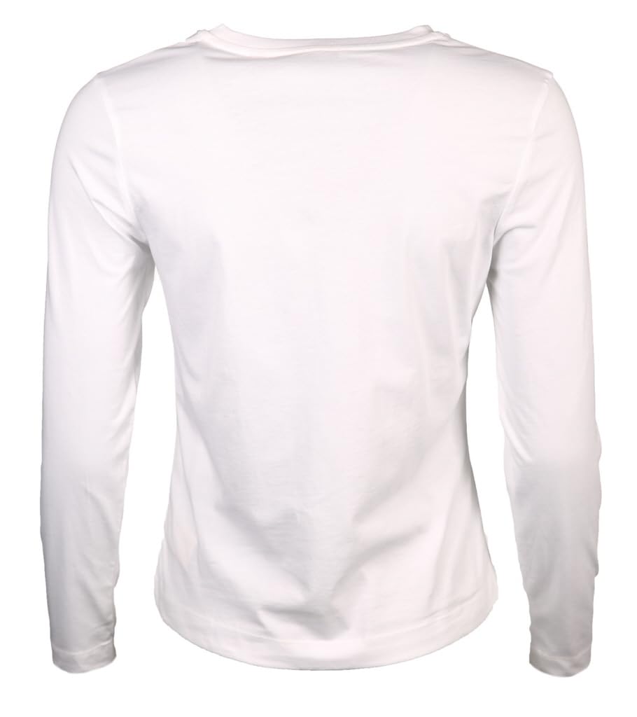 GANT Damen Reg Shield Ls T-Shirt XL Weiss, XL Weiss