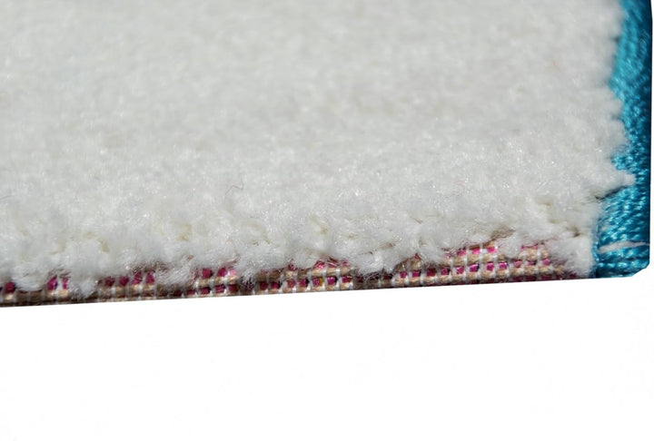 CARPETIA KINDERTEPPICH SPIELTEPPICH Pirat TÜRKIS BLAU Creme Grösse 120 cm Rund, 120 cm Rund