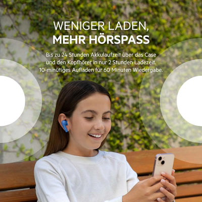 Belkin SOUNDFORM Nano, Bluetooth-Kopfhörer für Kinder, kabellos, 85-dB-Begrenzung zum Gehörschutz, O