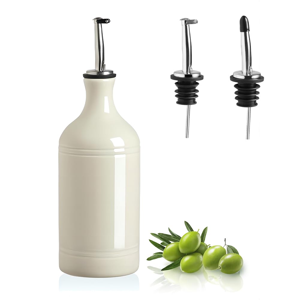 Sweejar Home Porzellan Olivenöl Spender Flasche, Opaque Oil Cruet schützt Öl, um Oxidation zu reduzi