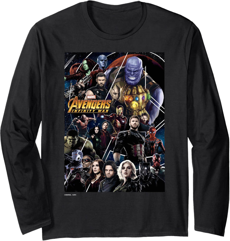 Marvel Avengers Infinity War Group Poster Langarmshirt