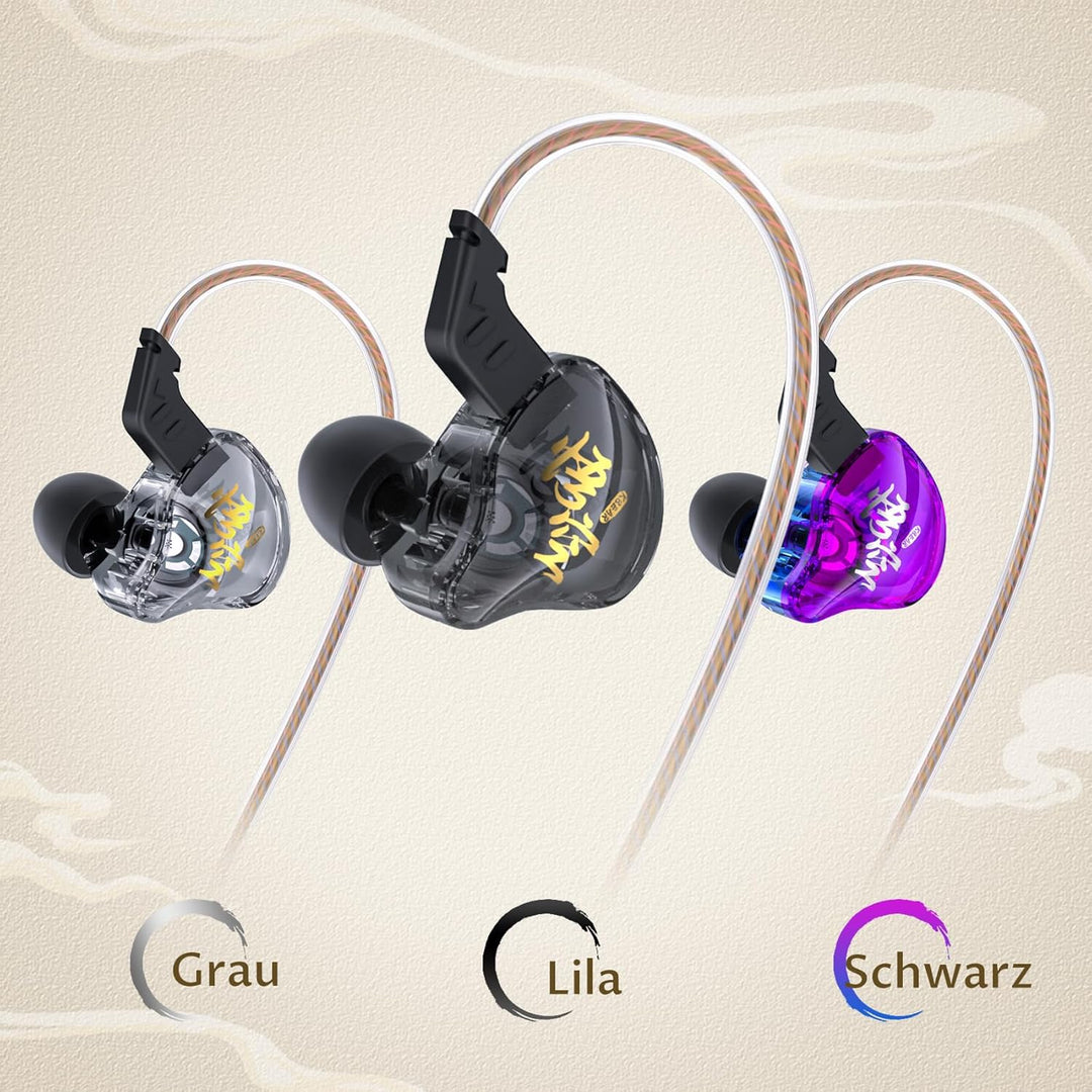 Yinyoo KBEAR MONKIE K01 Gaming-Ohrhörer, In-Ear-Kopfhörer mit Geräuschunterdrückung mit 3,5-mm-Steck