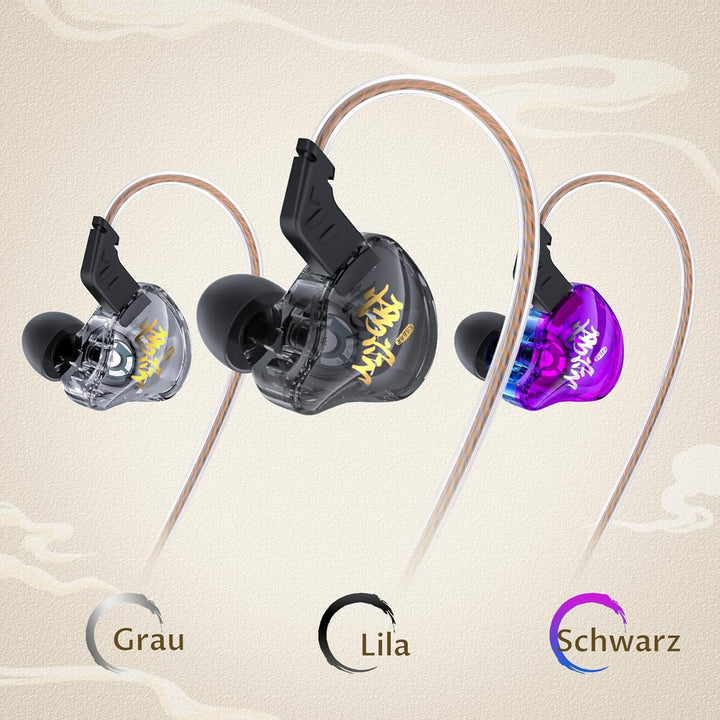 Yinyoo KBEAR MONKIE K01 Gaming-Ohrhörer, In-Ear-Kopfhörer mit Geräuschunterdrückung mit 3,5-mm-Steck