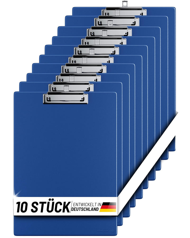 OFFICEPOINT Klemmbrettmappe Set A4 | 10 Stück | Aufklappbares Klemmbrett mit Innentasche | Kunststof