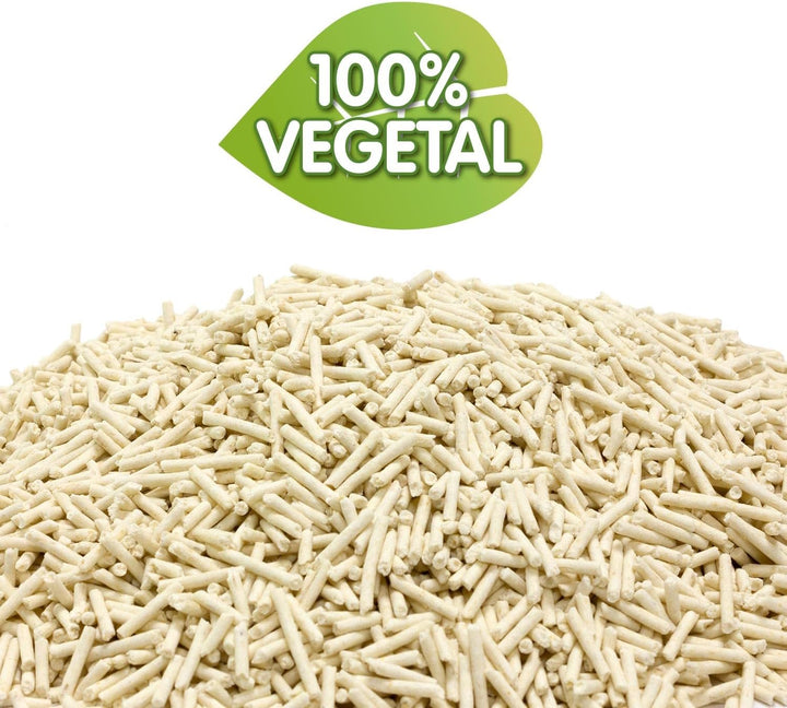 Tofu Katzenstreu, 6 l, Packung mit 6 Stück, Bindemittel und saugfähig weiss 6L x 6u, weiss 6L x 6u