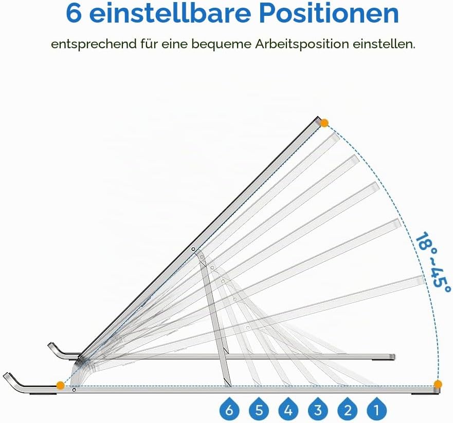XPPen Ständer für den Schreibtisch, Portable Stütze, Halterung mit 6 verstellbaren Winkeln, ergonomi
