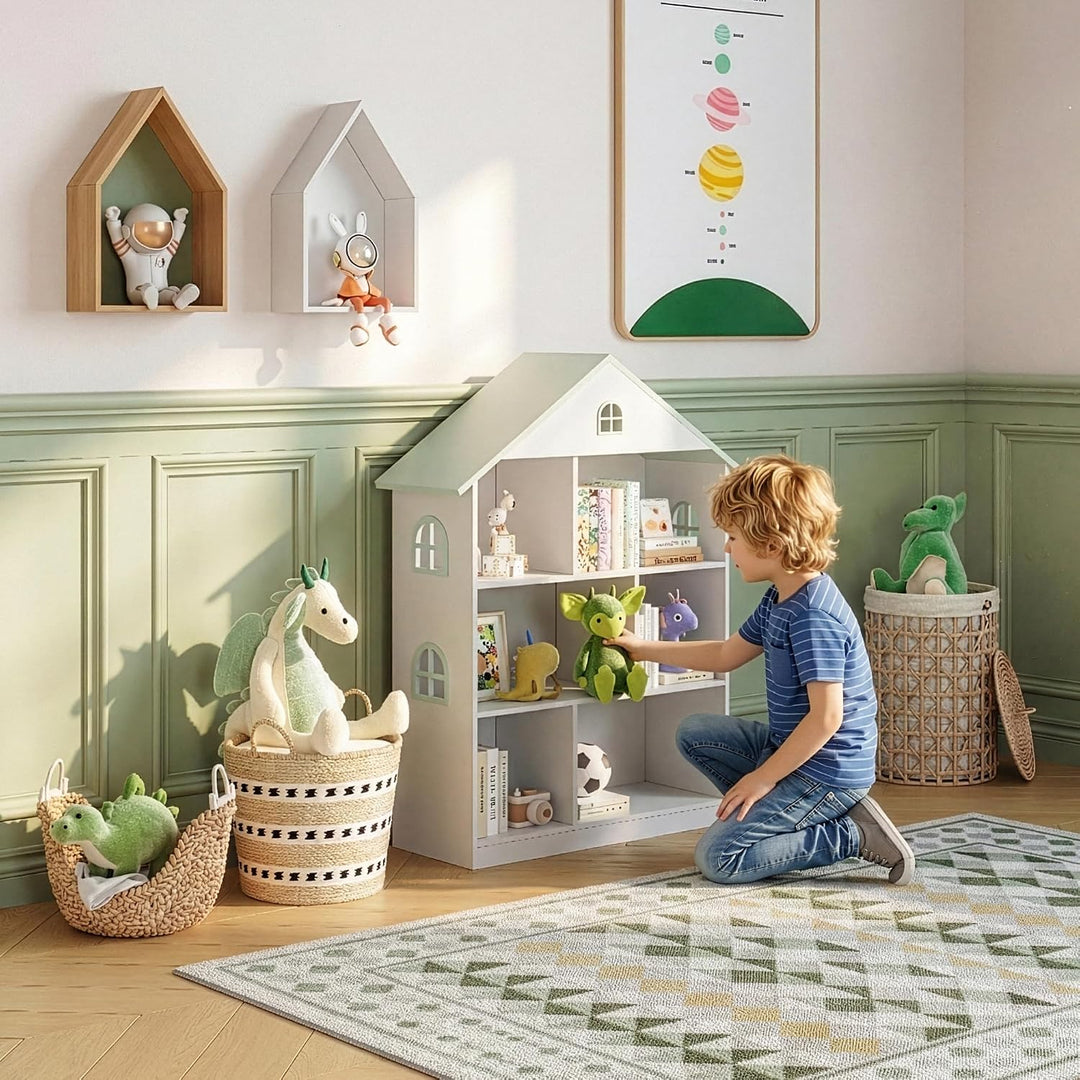 [en.casa] Kinderregal Vipsali Aufbewahrungsregal mit 6 Fächern Spielzeugregal 107 x 83 x 30 cm Kinde