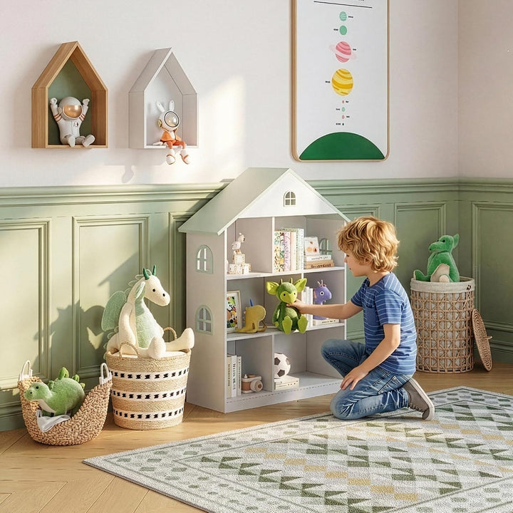 [en.casa] Kinderregal Vipsali Aufbewahrungsregal mit 6 Fächern Spielzeugregal 107 x 83 x 30 cm Kinde