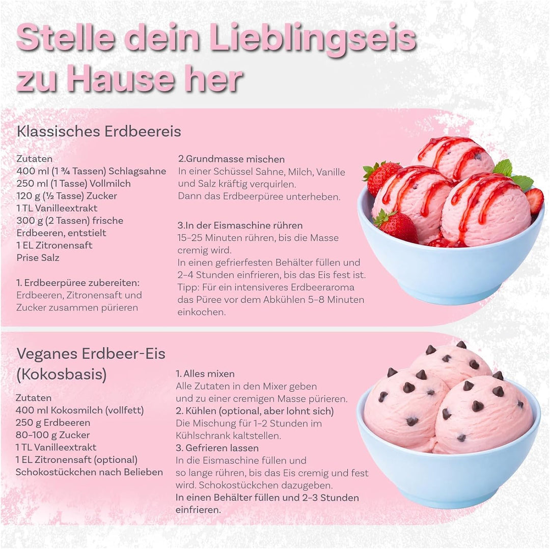 Eismaschinen-Aufsatz für KitchenAid StandMixer – Kompatibel mit KitchenAid 4,5QT, 5QT &amp; 6QT Tilt-Hea